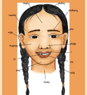 Dakota Language Face Poster
