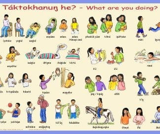 Dakota Language Verbs Poster
