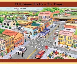 Dakota Language Town Poster
